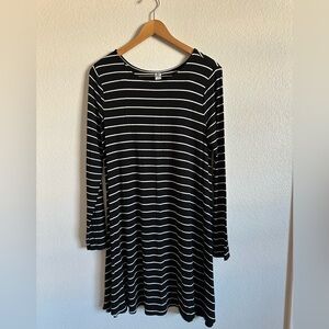 Black and White Striped Dress